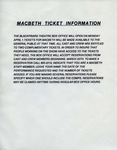 MacBeth Ticket Information