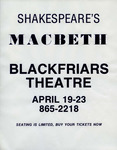 Shakespeare's MacBeth Blackfriars Theatre