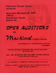 Open Auditions for Machinal Flier by Providence College