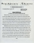 Machinal Press Release