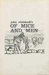 Or Mice and Men Playbill by Providence College