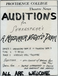 A Midsummer Night's Dream Auditions Poster by Providence College