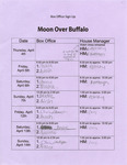 Moon Over Buffalo Box Office Sign Up Sheet by Box Office