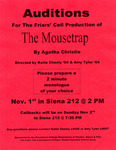 Auditions for the Friars' Cell Production of The Mousetrap