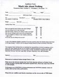Much Ado About Nothing Audition Form