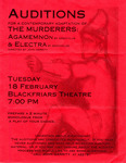 Auditions for The Murderers: Agamemnon & Electra