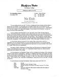 No Exit Press Release by Susan Werner