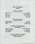 An Evening of One Act Plays Playbill by Providence College