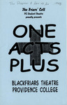The Friars' Cell One Acts Plus Playbill