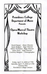 Providence College Department of Music Presents: Opera/Musical Theatre Workshop 2004 Playbill