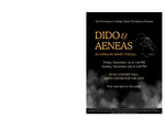 The Providence College Opera Workshop Presents Dido & Aeneas Playbill by Providence College