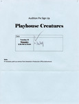 Playhouse Creatures Audition Pix Sign Up Sheet by Providence College