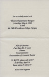 Theatre Department Banquet Invitation by Providence College