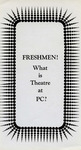 Freshman! What is Theatre at PC? Program by Providence College