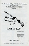 Antietam Playbill by Providence College