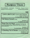 Blackfriars Theatre 1999-2000 Season by Providence College