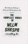 Providence College's Reduced Shakespeare Co. Presents The Compleat Works of Wllm Shkspr (Abridged) Playbill by Providence College