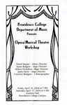 Providence College Department of Music Presents: Opera/Musical Theatre Workshop Playbill