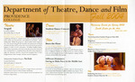 Department of Theatre, Dance & Film Fall 2004 Program by Providence College