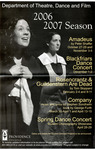 Department of Theatre, Dance & Film 2006-2007 Season Poster by Providence College