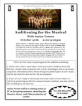 The Department of Theatre, Dance & Film Presents: Auditioning for the Musical with Amiee Turner Flyer by Department of Theatre, Dance & Film