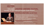The Next Meeting for TDF's New Creative Writers' Festival Poster