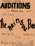 The Rainbow Box Auditions Flyer