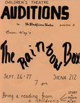 The Rainbow Box Auditions Flyer by Providence College