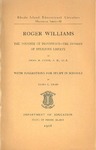 Roger Williams, The Founder of Providence – The Pioneer of Religious Liberty by Amasa M. Eaton
