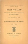 Roger Williams, The Founder of Providence – The Pioneer of Religious Liberty