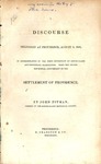 A Discourse Delivered at Providence, August 5, 1836, in commemoration of the first settlement of Rhode Island and Providence Plantations. Being the second centennial anniversary of the Settlement of Providence by John Pitman
