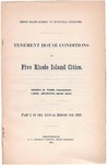Tenement House Conditions in Five Rhode Island Cities by George H. Webb and Carol Aronovici