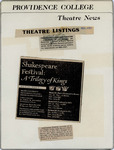 Shakespeare Festival: A Trilogy of Kings Theatre Listing by Providence College