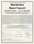 Blackfriars Dance Concert 2004 Ticket Order Form