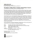 Providence College Dance Company Spring Dance Concert Media Release by Susan Werner