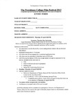 The Providence College Film Festival 2013 Entry Form