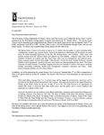 Letter from the Department of Theatre, Dance & Film to the Dominican Fathers and Sisters by Department of Theatre, Dance & Film