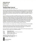 Student Film Festival Media Release by Susan Werner