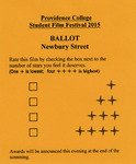 Providence College Student Film Festival 2015 Ballot - Newbury Street by Providence College