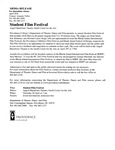 Student Film Festival Media Release by Amanda Talbot