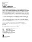 Student Film Festival Media Release by Susan Werner