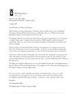 Letter from the Department of Theatre, Dance & Film to the Dominican Fathers and Sisters