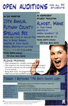 The 25th Annual Putnam County Spelling Bee and Almost, Maine Joint Open Auditions Poster by Department of Theatre, Dance & Film