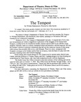 The Tempest Press Release by Susan Werner