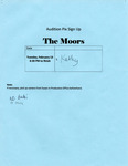 The Moors Audition Pix Sign Up Sheet by Department of Theatre, Dance & Film