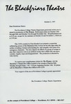 Letter from The Providence College Theatre Department to the Dominican Sisters by The Providence College Theatre Department