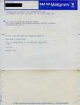 Western Union Mailgram from JH White to John Garrity
