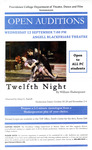 Twelfth Night Open Auditions Poster by Providence College